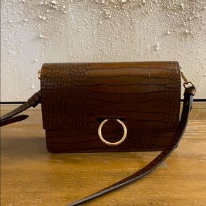 Brown faux leather H&M bag